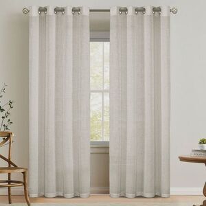 H.Versailtex -  Linen Curtains Nickel Grommet Energy  Cream